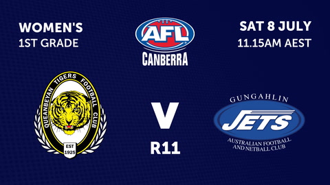 Queanbeyan Tigers Football Club - AFL Canberra Women v Gungahlin Jets Football Club - AFL Canberra Mens