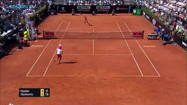 Nadal y Djokovic en las semifinales del Masters de Roma - Fuente: Twitter