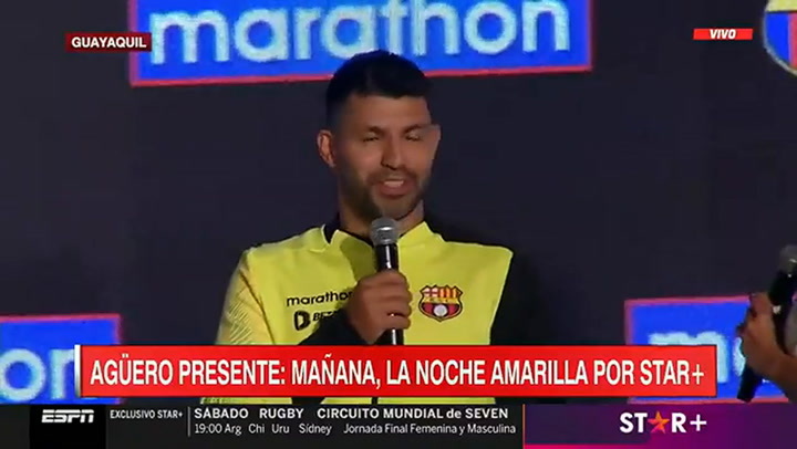 Sergio Agüero habla de Lionel Messi en la Noche Amarilla