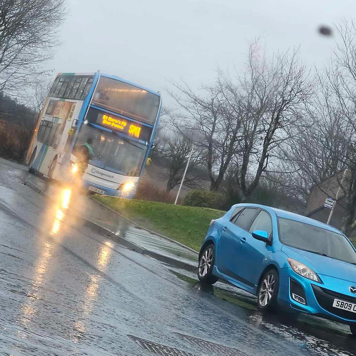 WATCH: School bus crashes into parked cars as icy roads sweep Scotland