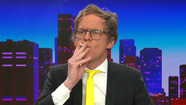 GB News host lights up cigarette live on air in bizarre anti-Labour rant