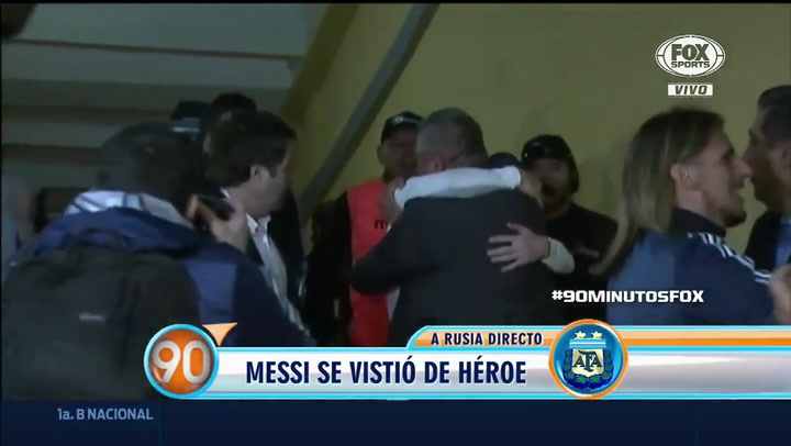 El eterno abrazo de Lionel Messi y Chiqui Tapia