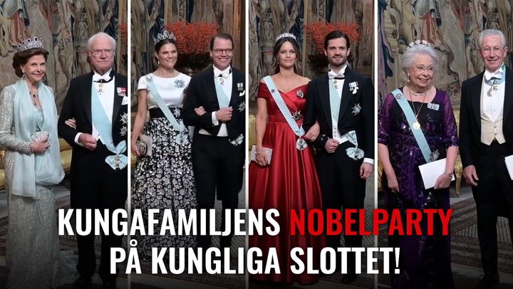 GLAMCHOCK! Här anländer kungafamiljen till privata Nobelpartyt på Kungliga slottet
