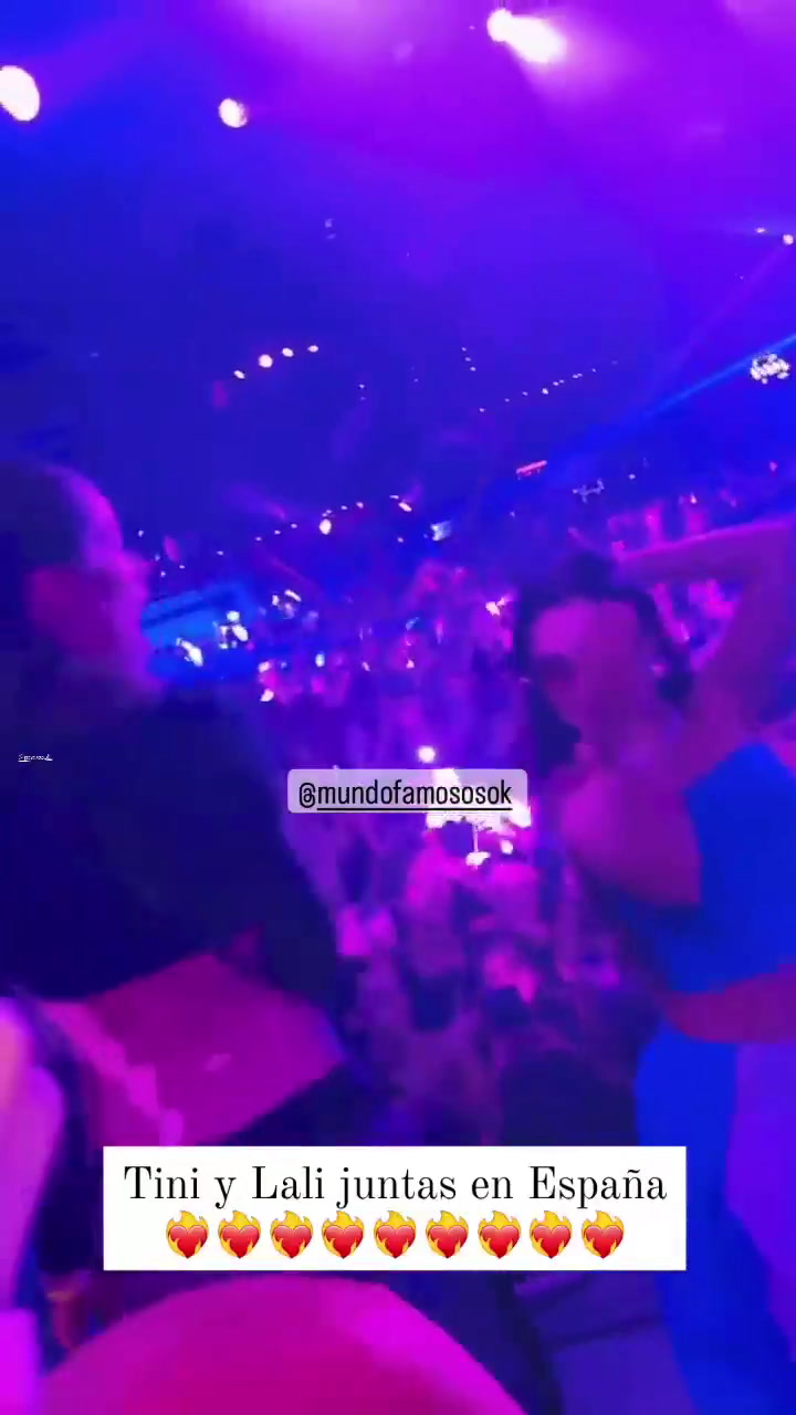 Lali y Tini coincidieron en Madrid y compartieron el escenario (Video: Instagram @mundofamososok)