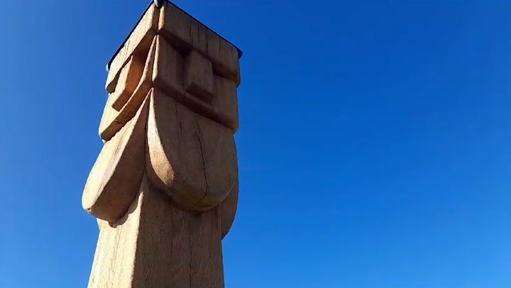 Mysterious totem pole of Baltic god appears on clifftop in Kent