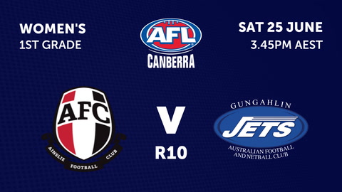 Ainslie Tricolours Football Club - AFL Canberra Women v Gungahlin Jets Football Club - AFL Canberra Womens