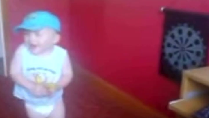 Luke Littler throws darts while still in nappies as star shares old family video