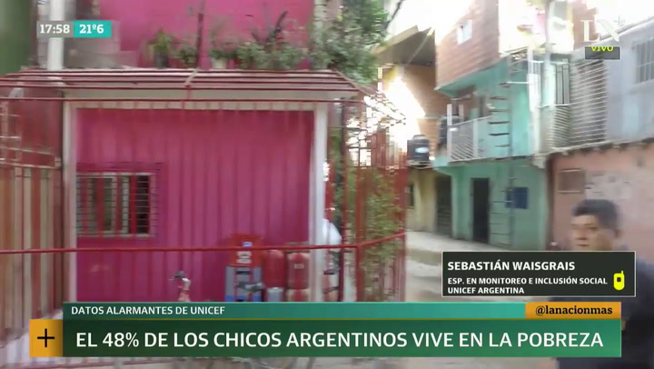 Casi la mitad de los niños argentinos vive en la pobreza, según Unicef
