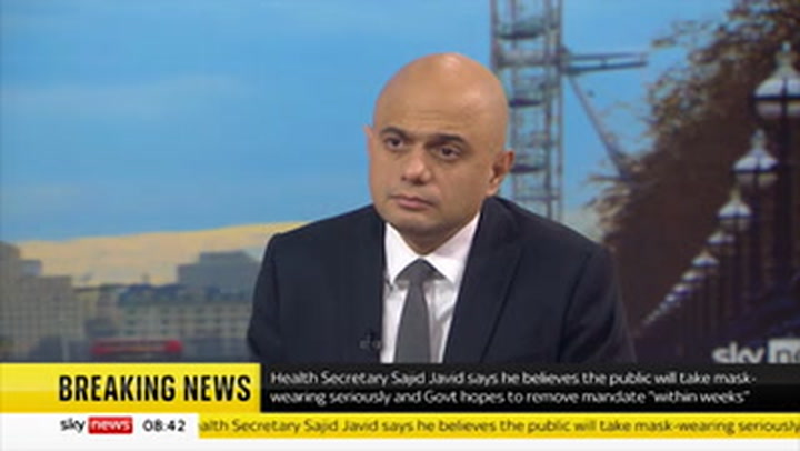Sajid Javid says plan for 'normal' Christmas despite fear over new Covid variant
