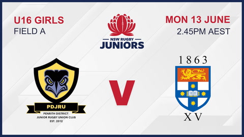 13 June - State Champs U16 Girls - Field A - Penrith V Uni - West