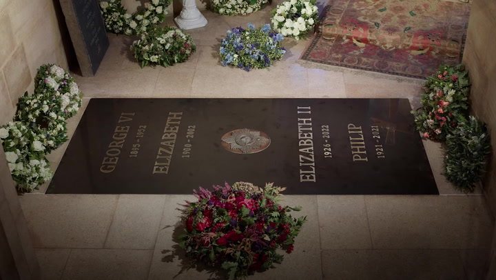 Picture of Queen’s gravestone revealed as Windsor chapel opens to public