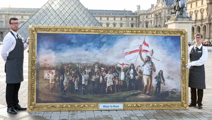 England rugby artwork unveiled at Louvre in Paris ahead of World Cup