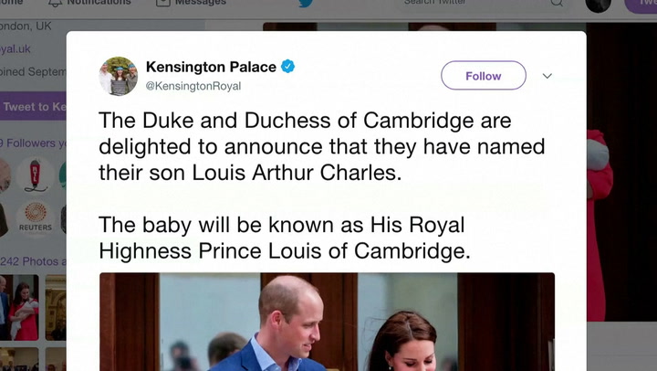 El príncipe William y Kate llaman a su tercer hijo Luis Arturo Carlos - Fuente: AFP