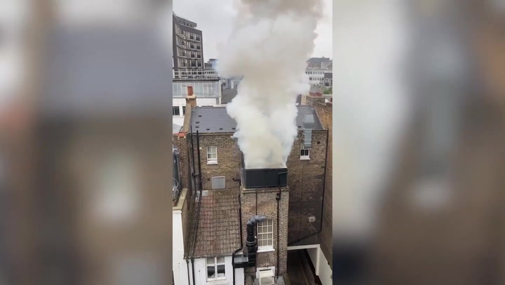 Guy Ritchie's London pub Lore of the Land bursts into flames in aerial footage