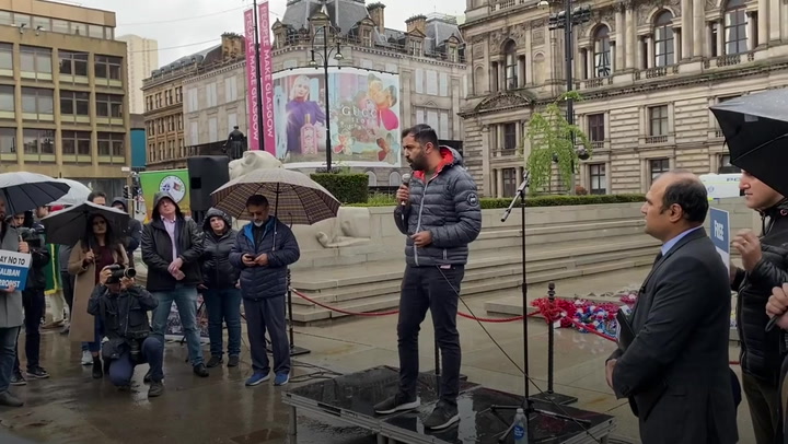 Scotland's Health Secretary Humza Yousaf attends Afghanistan rally in Glasgow