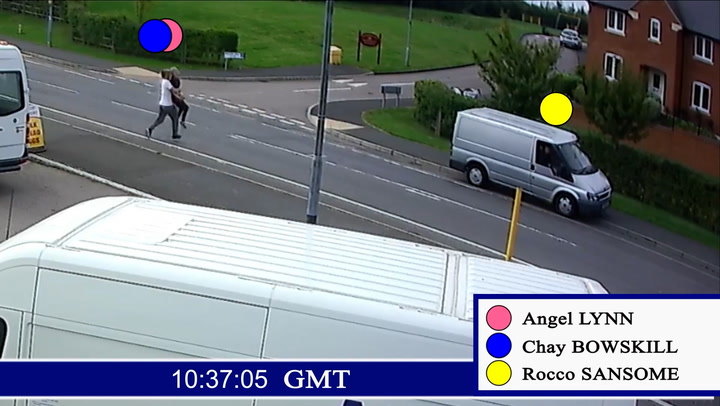 Harrowing moment thug kidnaps teenage girlfriend by bundling her into van
