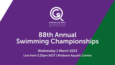 1 March 2023 - QGSSSA Swimming Championships - Live Stream