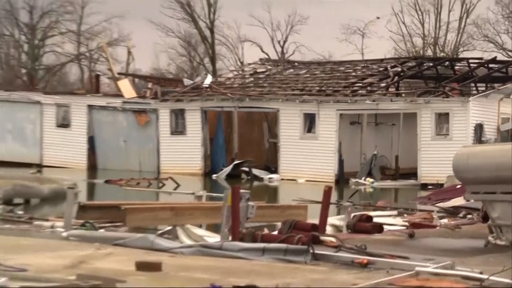 Homes flattened as tornado rips through Ohio's Logan County