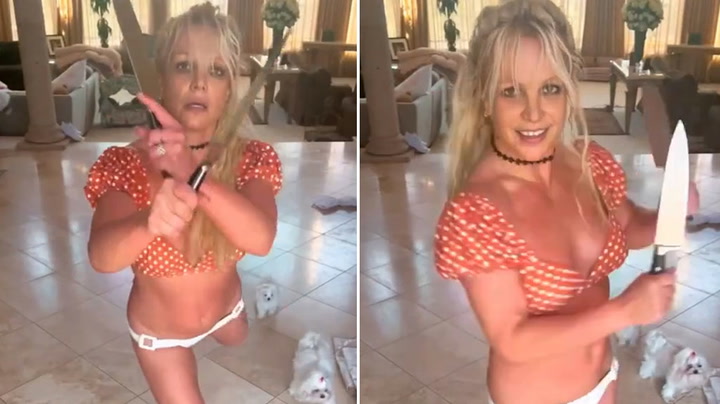 Britney Spears dances with ‘carving knives’ in new Instagram video
