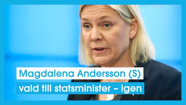 Magdalena Andersson (S) vald till statsminister – igen