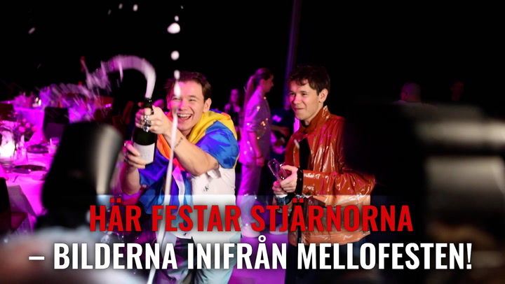 Här festar stjärnorna efter Mellofinalen – se exklusiva filmen inifrån efterfesten!