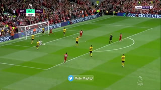 Gran pase de Thiago (de taco), gol de Mané para el 1-1 de Liverpool ante los Wolves