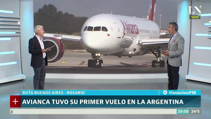 Avianca tuvo su primer vuelo en la Argentina