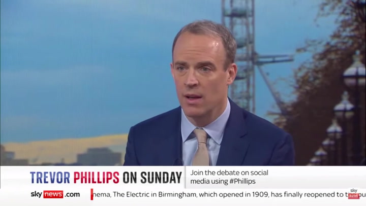 Dominic Raab says it’s ‘extremely unlikely’ troops will be sent to Ukraine in event of Russian invasion