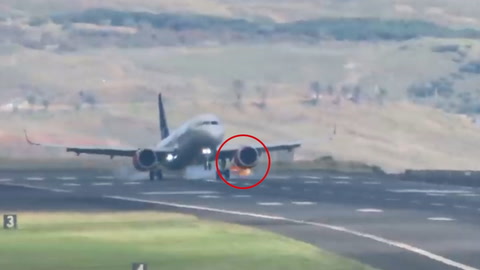 Video: SAS-flyet skal lande - smeller