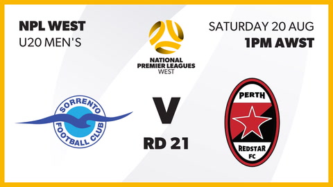Sorrento FC - WA U20 v Perth RedStar FC - WA U20