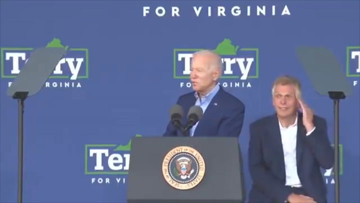 Biden dismisses hecklers at Virginia event: 'This is not a Trump rally'