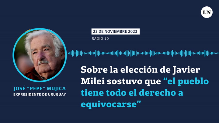 Nueva reacción de José “Pepe” Mujica luego del triunfo de Javier Milei en el balotaje