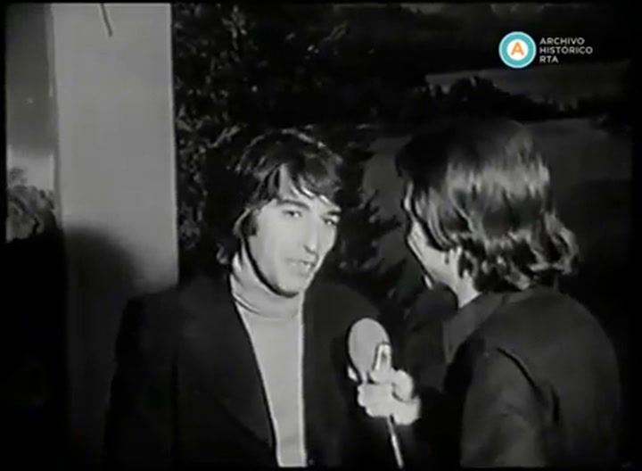Juan Alberto Badía entrevistando a Sandro en 1972