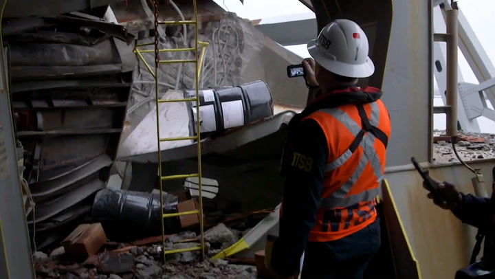 NTSB releases new video on board Dali ship after Baltimore bridge collapse
