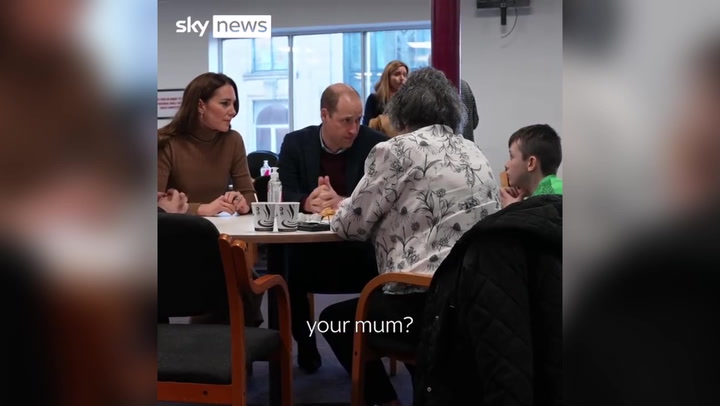 Prince William comforts 11-year-old boy who lost his mother