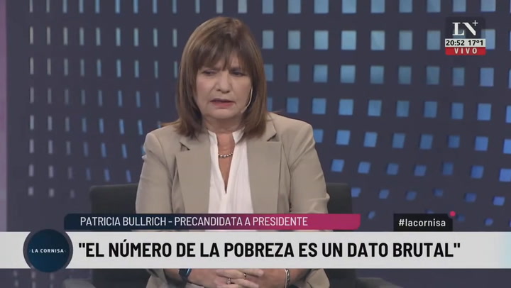 Patricia Bullrich: 'Si ganó sumaría a Larreta a mi proyecto'