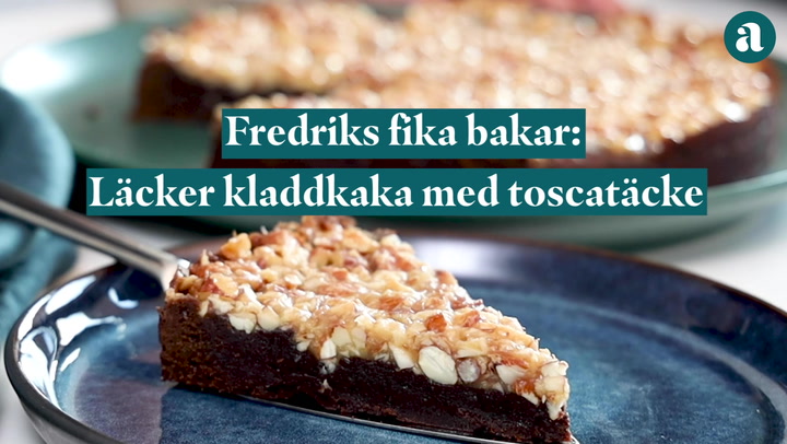 Fredriks fika bakar: Läcker kladdkaka med toscatäcke