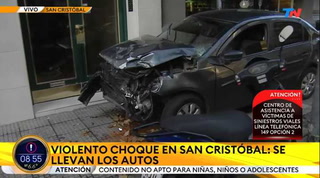 Fuerte choque en San Cristóbal: hay seis heridos