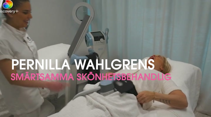Pernilla Wahlgrens skönhetsbehandling: ”Börjar göra ont”