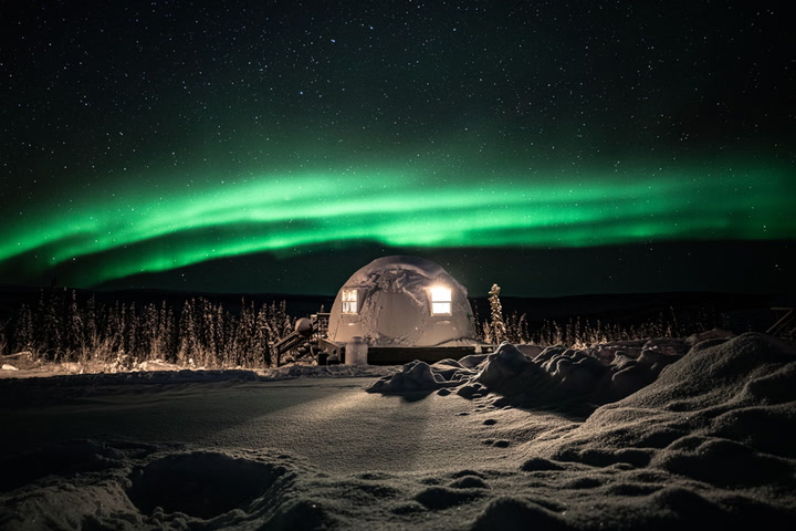 See The Northern Lights From An Igloo