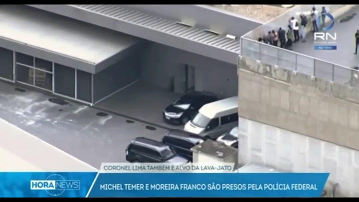 Así llegaba Michel Temer para ser trasladado a Río de Janeiro - Fuente: Twitter Reuters