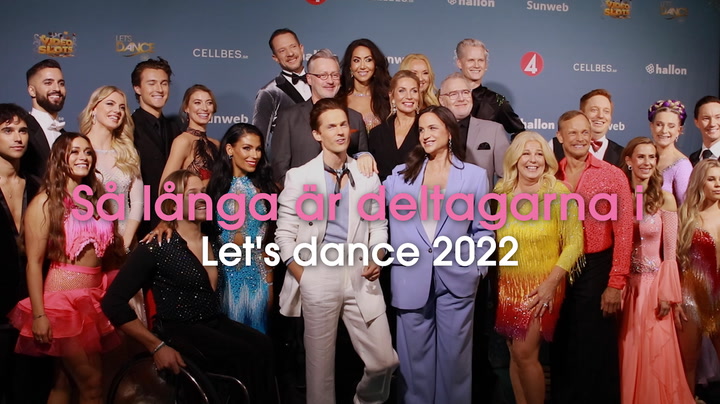 Så långa är deltagarna i Let's dance 2022