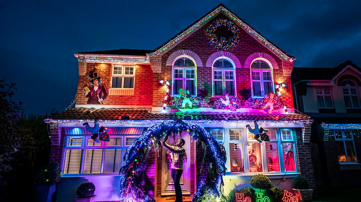 Doncaster couple cover house with lavish Willy Wonka-themed Christmas decorations
