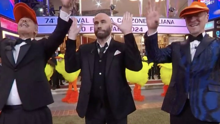 John Travolta's bizarre duck dance stuns viewers so much it gets pulled from Italian TV