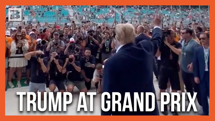 Fans Cheer for Trump as He Arrives at Formula One Miami Grand Prix