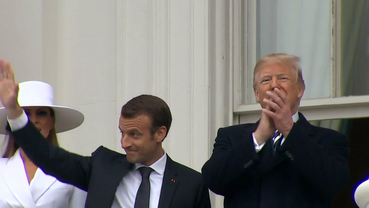 Trump recibe a Macron y fustiga acuerdo nuclear con Irán - Fuente: AFP