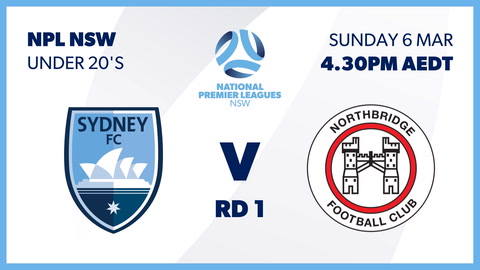 Round 1 - Sydney FC U20 vs Northbridge Bulls FC U20