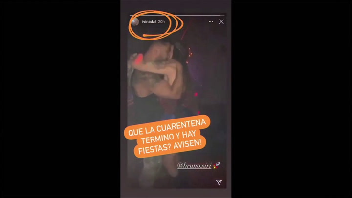 Los polémicos videos de Ivana Nadal en una fiesta en plena cuarentena - Fuente: Instagram Stories