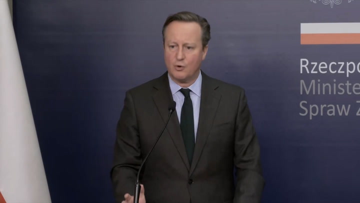 David Cameron calls Vladimir Putin an 'aggressive dictator' during diplomatic visit to Warsaw