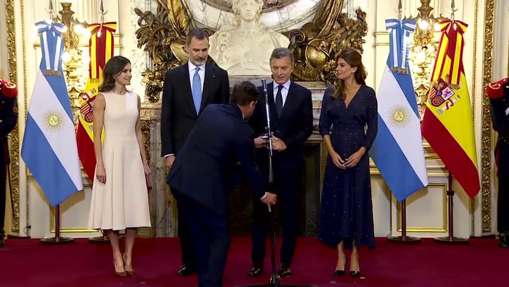 Mauricio Macri recibió a los Reyes de España